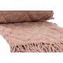 Manta Romimex Cor de Rosa Com franja 130 x 200 x 1 cm de Romimex, Cobertores e colchas - Ref: D1619424, Preço: 39,78 €, Desco...