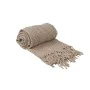 Manta Romimex Beige Con flecos 130 x 200 x 1 cm de Romimex, Mantas y colchas - Ref: D1619425, Precio: 36,09 €, Descuento: %