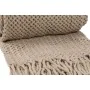 Manta Romimex Beige Con flecos 130 x 200 x 1 cm de Romimex, Mantas y colchas - Ref: D1619425, Precio: 36,09 €, Descuento: %