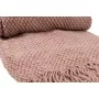 Manta Romimex Rosa Con flecos 130 x 200 x 1 cm de Romimex, Mantas y colchas - Ref: D1619426, Precio: 38,32 €, Descuento: %