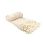 Blanket Romimex White With tassles 130 x 200 x 1 cm by Romimex, Blankets and bedcovers - Ref: D1619427, Price: 33,06 €, Disco...