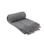 Couverture Romimex Gris Avec franges 130 x 200 x 1 cm de Romimex, Couvertures et couvre-lits - Réf : D1619429, Prix : 37,66 €...