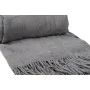 Blanket Romimex Grey With tassles 130 x 200 x 1 cm by Romimex, Blankets and bedcovers - Ref: D1619431, Price: 40,54 €, Discou...