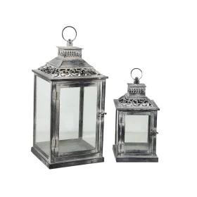 Ensemble de lanternes Romimex Argenté Métal 2 Pièces de Romimex, Bougeoirs et chandeliers - Réf : D1620047, Prix : 91,23 €, R...