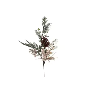 Christmas bauble Romimex Brown Green Pink Flowers Pine cone Branch 16 x 67 x 15 cm by Romimex, Christmas - Ref: D1629125, Pri...