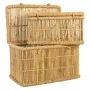 Conjunto de Cestos Alexandra House Living Natural Bambu Corda 52 x 40 x 70 cm 62 x 42 x 32 cm 2 Peças de Alexandra House Livi...