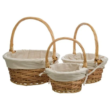 Basket set Alexandra House Living wicker Willow wood Natural 3 Pieces by Alexandra House Living, Hampers - Ref: D1630331, Pri...