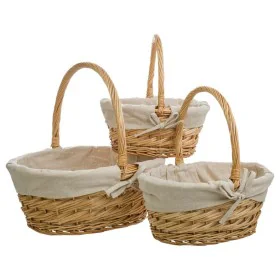 Basket set Alexandra House Living wicker Willow wood Natural 3 Pieces by Alexandra House Living, Hampers - Ref: D1630332, Pri...