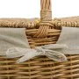 Picnic Basket Alexandra House Living wicker Willow wood 37 x 40 x 48 cm Natural by Alexandra House Living, Hampers - Ref: D16...