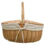 Picnic Basket Alexandra House Living wicker Willow wood 32 x 37 x 41 cm Natural by Alexandra House Living, Hampers - Ref: D16...