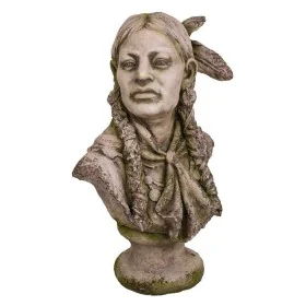 Bust Alexandra House Living Fibreglass Magnesium Lady American Indian 33 x 70 x 45 cm by Alexandra House Living, Sculptures -...