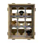 Range Bouteilles Alexandra House Living Naturel Bois d'épicéa 32 x 43 x 33 cm 9 bouteilles Caisse de Alexandra House Living, ...