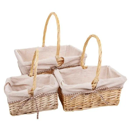 Basket set Alexandra House Living wicker Willow wood Natural 3 Pieces by Alexandra House Living, Hampers - Ref: D1631072, Pri...