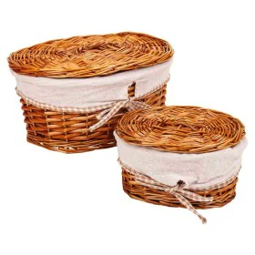 Storage boxes Alexandra House Living Natural wicker Willow wood 20 x 14 x 10 cm 23 x 14 x 30 cm 2 Pieces by Alexandra House L...