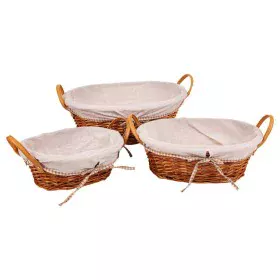 Lot de paniers Alexandra House Living Naturel osier Bois de saule 38 x 29 x 14 cm 34 x 16 x 44 cm 31,5 x 23,5 x 12 cm 3 Pièce...