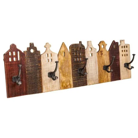 Appendiabiti da parete Alexandra House Living Ferro Legno di mango Case 10 x 25 x 81 cm di Alexandra House Living, Appendiabi...