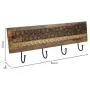 Appendiabiti da parete Alexandra House Living Marrone Ferro Legno di mango 5 x 18 x 50 cm di Alexandra House Living, Appendia...