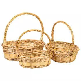 Basket set Alexandra House Living wicker Willow wood Natural 3 Pieces by Alexandra House Living, Hampers - Ref: D1631884, Pri...