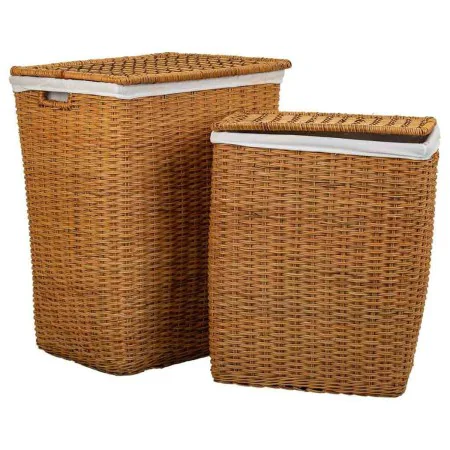 Set di Cesti Alexandra House Living Marrone Poliestere Rattan 2 Pezzi di Alexandra House Living, Ceste per la biancheria - Ri...