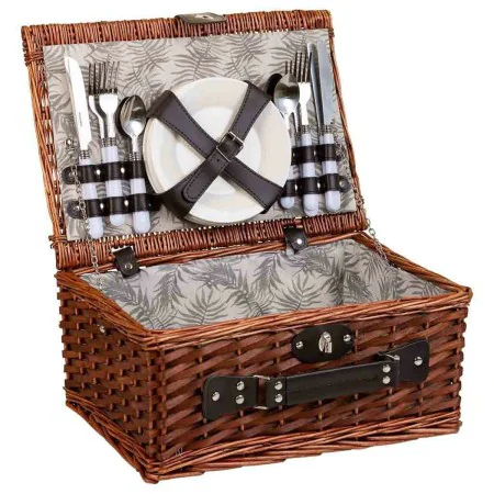 Picnic Basket Alexandra House Living Brown wicker by Alexandra House Living, Picnic sets - Ref: D1631986, Price: 53,34 €, Dis...