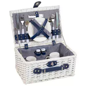 Picnic Basket Alexandra House Living White wicker by Alexandra House Living, Picnic sets - Ref: D1631988, Price: 45,97 €, Dis...