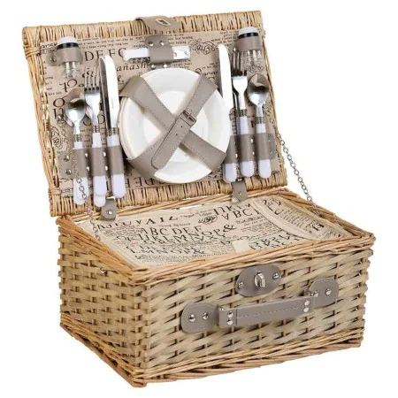 Picnic Basket Alexandra House Living Grey Natural wicker by Alexandra House Living, Picnic sets - Ref: D1631992, Price: 58,10...