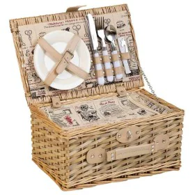 Picnic Basket Alexandra House Living Grey Natural wicker by Alexandra House Living, Picnic sets - Ref: D1631996, Price: 49,92...