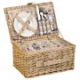 Picnic Basket Alexandra House Living Grey Natural wicker by Alexandra House Living, Picnic sets - Ref: D1631996, Price: 54,44...