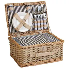 Picnic Basket Alexandra House Living Grey Natural wicker by Alexandra House Living, Picnic sets - Ref: D1631999, Price: 58,10...