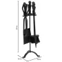 Utensilios para Chimenea Alexandra House Living Negro Hierro 18 x 60 x 18 cm de Alexandra House Living, Accesorios de chimene...