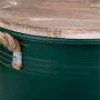 Storage Box with Lid Alexandra House Living Factory Green Hemp Metal Fir wood 35 x 35 x 37 cm With handles Circular by Alexan...