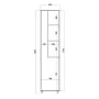 Broom cupboard Alexandra House Living White Wood MDP 42 x 183 x 41 cm 1 door Reversible With wheels by Alexandra House Living...