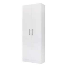 Armoire à balai Alexandra House Living Blanc Bois MDP 61 x 170 x 31 cm 2 portes de Alexandra House Living, Armoires-vestiaire...