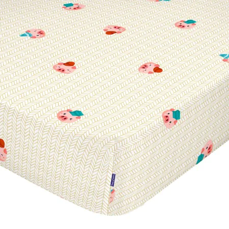 Fitted sheet HappyFriday MR FOX Multicolour 105 x 200 x 32 cm by HappyFriday, Sheets and pillowcases - Ref: D1609045, Price: ...