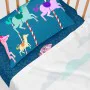 Drap housse HappyFriday MR FOX Multicouleur Bleu foncé 60 x 120 x 14 cm Parapluie de HappyFriday, Draps et taies d'oreiller -...