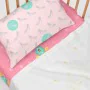 Drap housse HappyFriday MR FOX Multicouleur Rose 60 x 120 x 14 cm de HappyFriday, Draps et taies d'oreiller - Réf : D1609081,...