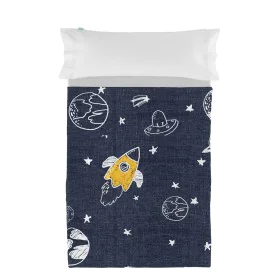 Conjunto de Lençóis HappyFriday Mr Fox Starspace Multicolor Solteiro 2 Peças de HappyFriday, Lençóis e capas de almofadas - R...