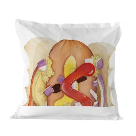 Kissenbezug HappyFriday Baleno Teen Hotdog Bunt 80 x 80 cm von HappyFriday, Bettlaken und Kopfkissenbezüge - Ref: D1609120, P...