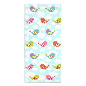 Bath towel HappyFriday Mr Fox Little Birds Multicolour 70 x 150 cm by HappyFriday, Children's Bath Towels - Ref: D1609147, Pr...