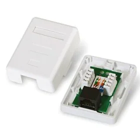 Tomada de Superfície para Rede NANOCABLE 10.21.1501 UTP RJ45 6 Branco de NANOCABLE, Cabos Ethernet - Ref: S0202925, Preço: 4,...