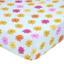 Fitted sheet HappyFriday MR FOX Blue Multicolour 60 x 120 x 14 cm Flowers by HappyFriday, Sheets and pillowcases - Ref: D1609...