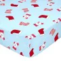 Drap housse HappyFriday XMAS Bleu Multicouleur 60 x 120 x 14 cm de HappyFriday, Draps et taies d'oreiller - Réf : D1609207, P...