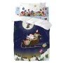 Drap housse HappyFriday XMAS Bleu Multicouleur 60 x 120 x 14 cm de HappyFriday, Draps et taies d'oreiller - Réf : D1609207, P...