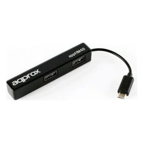 Hub USB 4 Portas approx! APPHM4B USB 2.0 480 Mbps Preto de APPROX, Hubs USB - Ref: S0226635, Preço: 7,93 €, Desconto: %