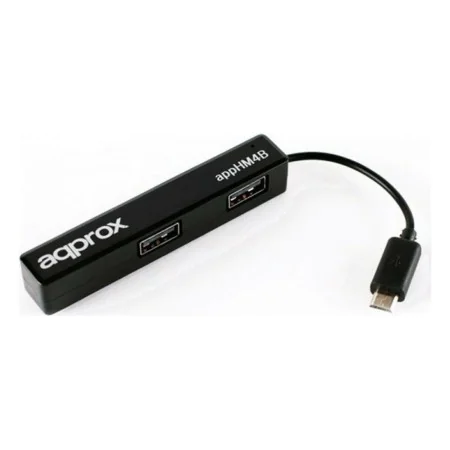 Hub USB 4 Puertos approx! APPHM4B USB 2.0 480 Mbps Negro de APPROX, Hubs USB - Ref: S0226635, Precio: 7,13 €, Descuento: %