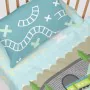 Set di Lenzuola HappyFriday Happynois Train Multicolore Culla Neonato 2 Pezzi di HappyFriday, Biancheria da letto per culle -...