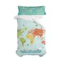 Duvet cover set HappyFriday Happynois World Map Multicolour Single 2 Pieces by HappyFriday, Quilts and quilt covers - Ref: D1...