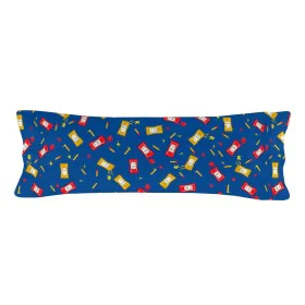 Capa de almofada HappyFriday Baleno Teen Blue Hotdog Multicolor 45 x 110 cm de HappyFriday, Lençóis e capas de almofadas - Re...