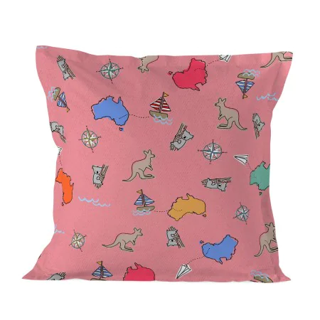 Pillowcase HappyFriday Baleno Teen Pink Kangaroo Multicolour 80 x 80 cm by HappyFriday, Sheets and pillowcases - Ref: D160931...