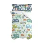 Fitted sheet HappyFriday MOSHI MOSHI Multicolour 105 x 200 x 32 cm by HappyFriday, Sheets and pillowcases - Ref: D1609404, Pr...